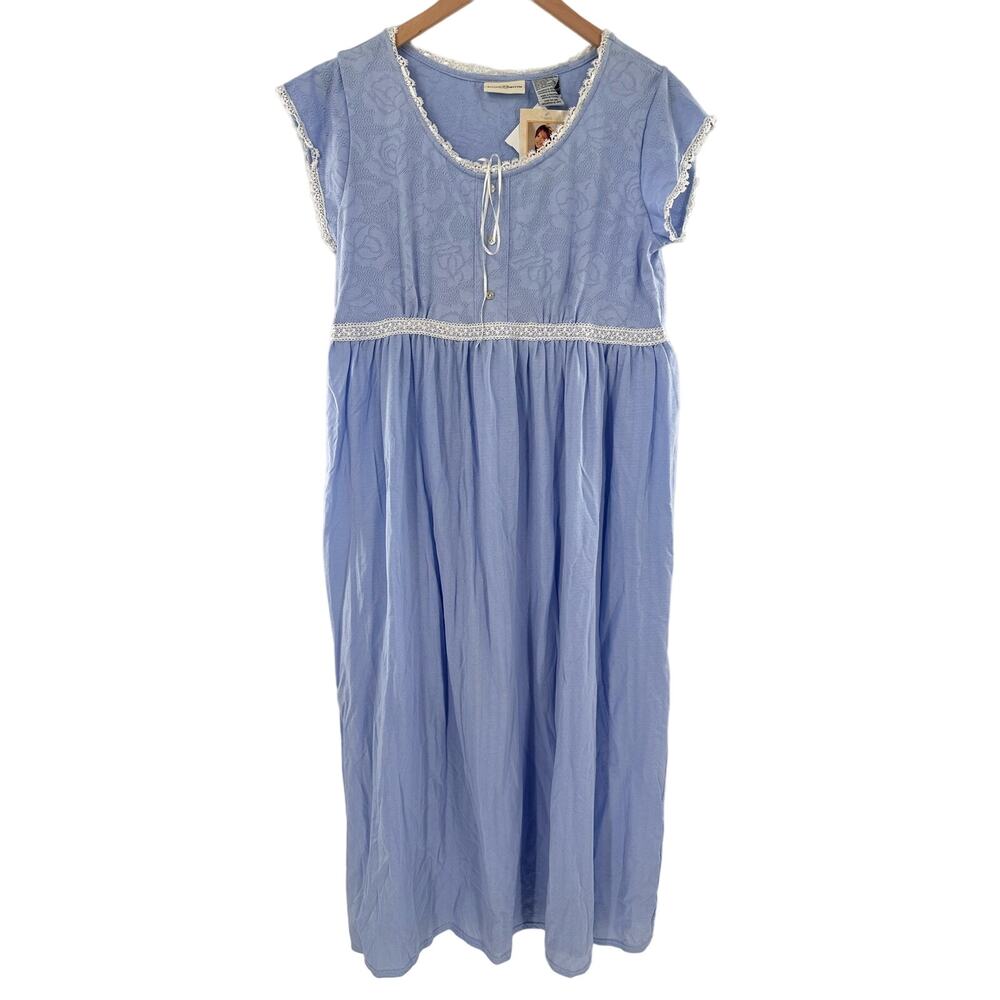 Jaclyn Smith Nightgown Vintage‎ NWT Baby Blue Lace Babydoll Y2k 90s